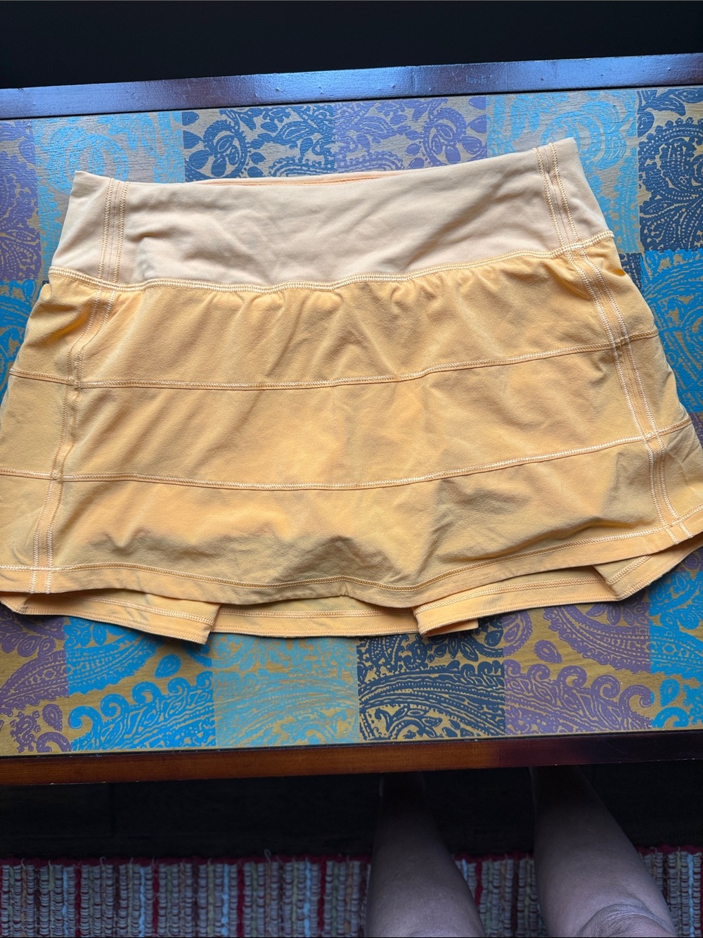 lululemon athletica Light Yellow Athletic Skort with Built-In Shorts